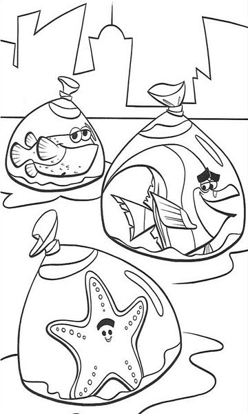 kolorowanka Gdzie jest Nemo malowanka do wydruku z bajki dla dzieci, do pokolorowania kredkami i wydrukowania, obrazek nr 26